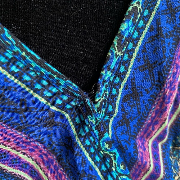 Colorful Blue Mossimo Supply Co. Romper - Picture 4 of 7